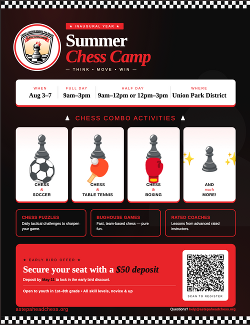 A Step Ahead Chess Summer Camp